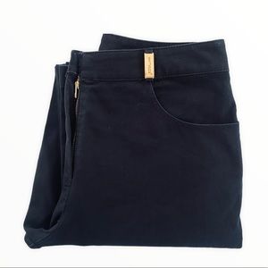 St. John Vintage Black Stretch Denim‎ Straight Leg Jeans Size 6